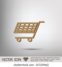 shopping cart icon. vextor illustration. cart online store, Internet shop. basket shopping