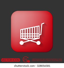 shopping cart icon. vextor illustration. cart online store, Internet shop. basket shopping