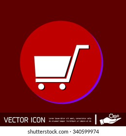 shopping cart icon. vextor illustration. cart online store, Internet shop. basket shopping