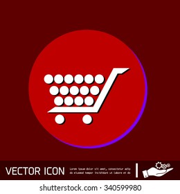 shopping cart icon. vextor illustration. cart online store, Internet shop. basket shopping