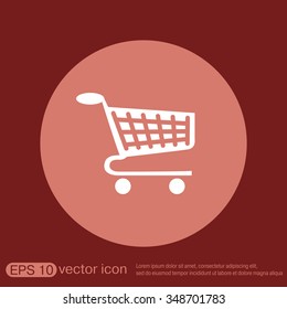 shopping cart icon. vextor illustration. cart online store, Internet shop. basket shopping