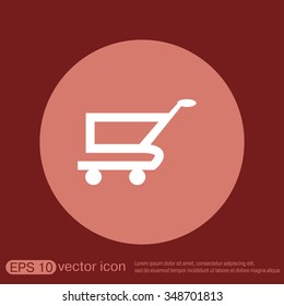 shopping cart icon. vextor illustration. cart online store, Internet shop. basket shopping