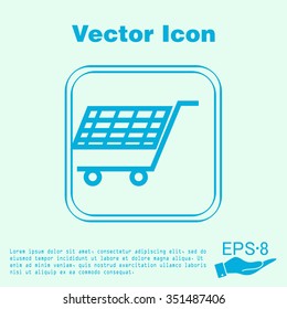 shopping cart icon. vextor illustration. cart online store, Internet shop. basket shopping