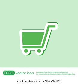 shopping cart icon. vextor illustration. cart online store, Internet shop. basket shopping