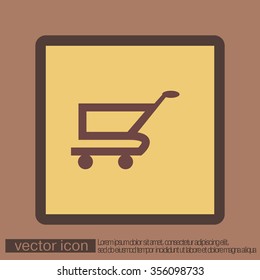shopping cart icon. vextor illustration. cart online store, Internet shop. basket shopping