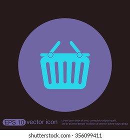 shopping cart icon. vextor illustration. cart online store, Internet shop. basket shopping