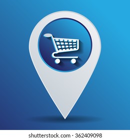shopping cart icon. vextor illustration. cart online store, Internet shop. basket shopping