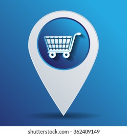 shopping cart icon. vextor illustration. cart online store, Internet shop. basket shopping