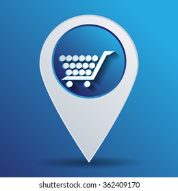 shopping cart icon. vextor illustration. cart online store, Internet shop. basket shopping