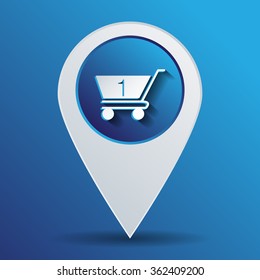 shopping cart icon. vextor illustration. cart online store, Internet shop. basket shopping