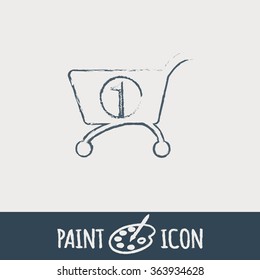 shopping cart icon. vextor illustration. cart online store, Internet shop. basket shopping