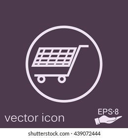 shopping cart icon. vextor illustration. cart online store, Internet shop. basket shopping