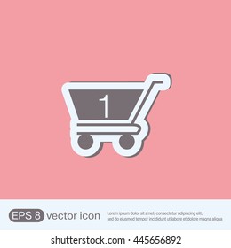 shopping cart icon. vextor illustration. cart online store, Internet shop. basket shopping