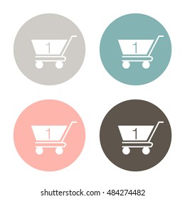 shopping cart icon. vextor illustration. cart online store, Internet shop. basket shopping
