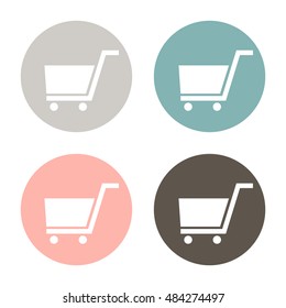 shopping cart icon. vextor illustration. cart online store, Internet shop. basket shopping