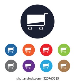 Shopping cart icon for web and mobile