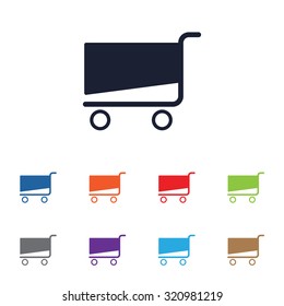 Shopping cart icon for web and mobile