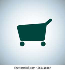 shopping cart icon. white background