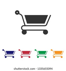 Shopping cart icon,e-commerce shopping vector sign,trolley simple illustration for graphic design, web and mobile platforms