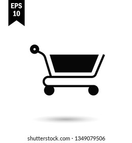 Shopping cart icon,e-commerce shopping vector sign,trolley simple illustration for graphic design, web and mobile platforms