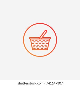 Shopping cart icon.gradient illustration isolated vector sign symbol