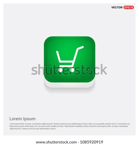 Shopping Cart iconGreen Web Button