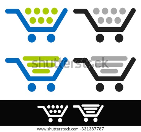 Shopping cart icons.