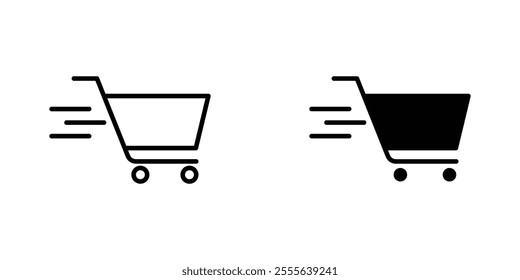 shopping cart icons for app and websites.