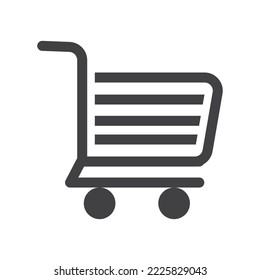 Iconos planos de carrito de compras