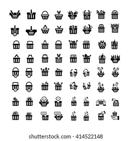 Shopping cart Icons Set 64 item