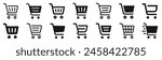 Shopping cart icons set. Shopping basket icon collection. Shopping cart line and flat icon. Internet shop symbol. Web store shopping cart - stock vector.