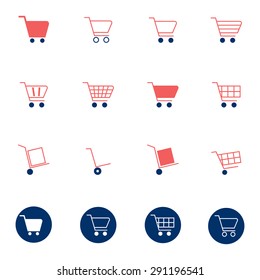 shopping cart icons set vector illustration For Mobile, Web And Applications
