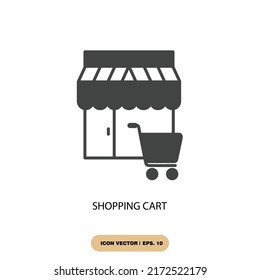 shopping cart icons  symbol vector elements for infographic web