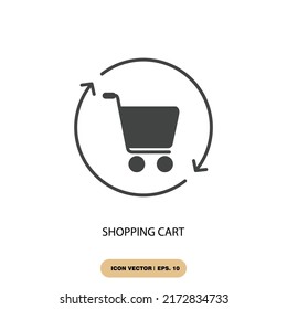 shopping cart icons  symbol vector elements for infographic web