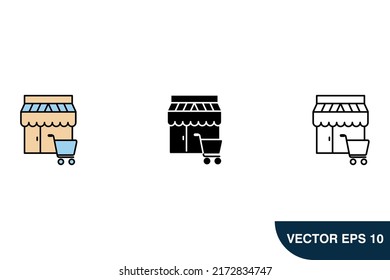 shopping cart icons  symbol vector elements for infographic web