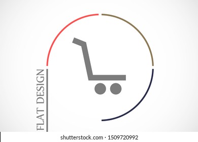 Shopping cart icon.Shopping cart Thin line design icon. Shopping cart simple icon illustration vector.Shopping chart vector icon