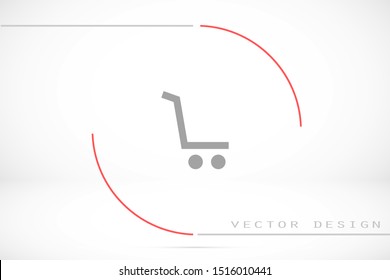 Shopping cart icon.Shopping cart Thin line design icon. Shopping cart simple icon illustration vector.Shopping chart vector icon
