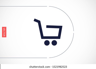 Shopping cart icon.Shopping cart Thin line design icon. Shopping cart simple icon illustration vector.Shopping chart vector icon