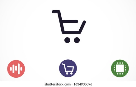 Shopping cart icon.Shopping cart Thin line design icon. Shopping cart simple icon illustration vector.Shopping chart vector icon