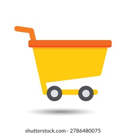 Shopping cart illustration featuring ecommerce retail online purchase and supermarket buying concept for business and digital commerce projects