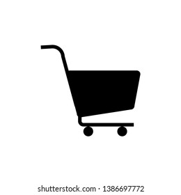 shopping cart illustration icon logo design template
