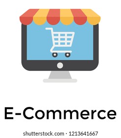 Shopping cart inside a mobile, e commerce 