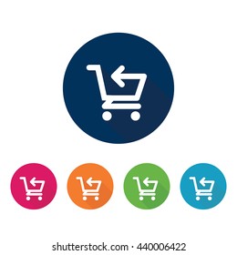 Shopping cart interface icons. Online shopping symbol. Design elements. 