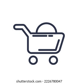 Knopfsymbol für Shopping-Warenkorb-Internetspeicher