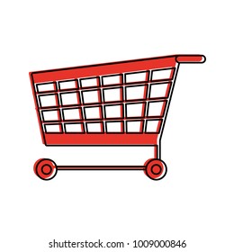 Shopping cart isolated