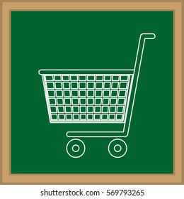 Shopping cart isolated