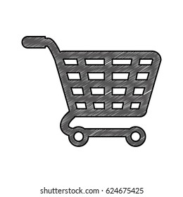 Shopping cart isolated
