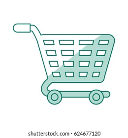 Shopping cart isolated