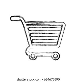 Shopping cart isolated