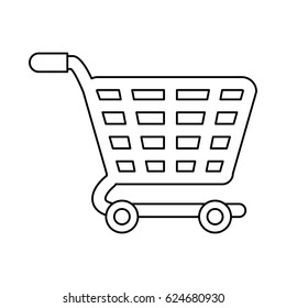 Shopping cart isolated